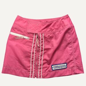 Hysteric Glamour Pink Nylon Logo Patch Mini Skirt Womens